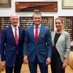 Rick Scott, with Pete Hegseth and Hegseth’s wife, Jennifer Rauchet, in Washington, D.C., on Dec. 5, 2024. (Photo from Rick Scott’s X page)