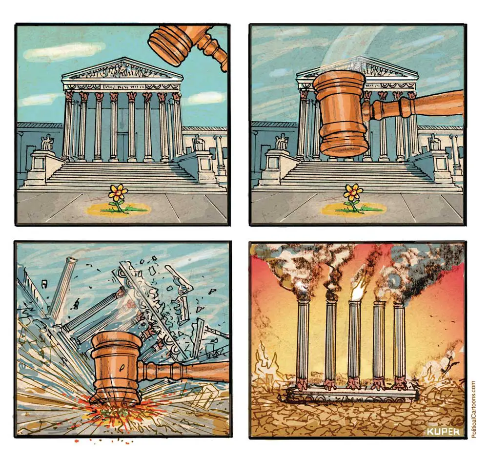 SCOTUS vs The Environment by Peter Kuper, PoliticalCartoons.com
