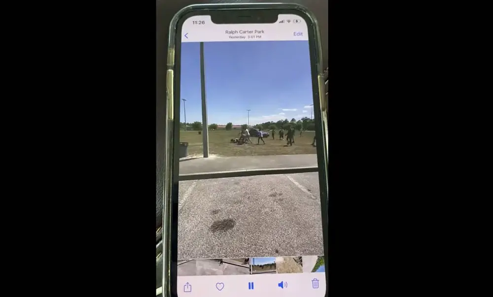 An individual at the park captured four minutes of the brawl on his phone. (FCSO)