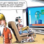 Screen Addiction Disorder by Dave Whamond, Canada, PoliticalCartoons.com