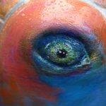 A detail from a sea turtle sculpture sponsored by the Palm Coast Arts Foundation.