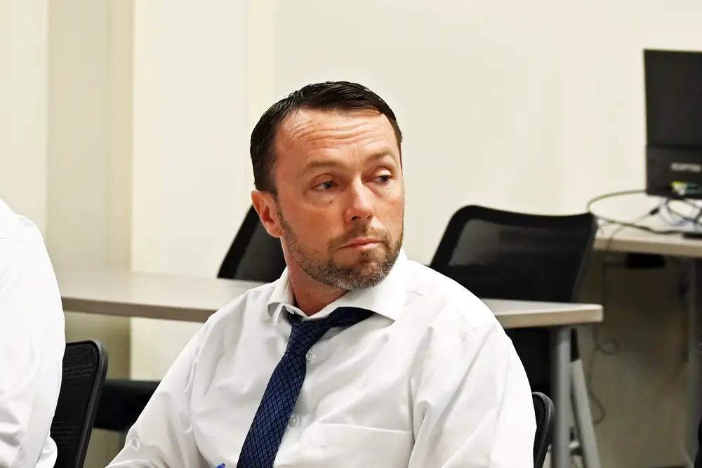Sean Moylan, assistant county attorney for the County Commission, argued the county's case in a dispute with Ormond Beach. Two days later, the city took Flagler by surprise and sued. (© FlaglerLive)