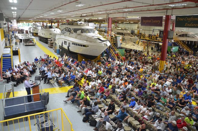 Sea Ray Boats was one of Flagler County's top private employers. It has been a mainstay of the local manufacturing economy. (© FlaglerLive)