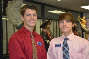 Junior Dalton Bower, left, and Senior Dominick Secor. Click on the image for larger view. (© FlaglerLive)