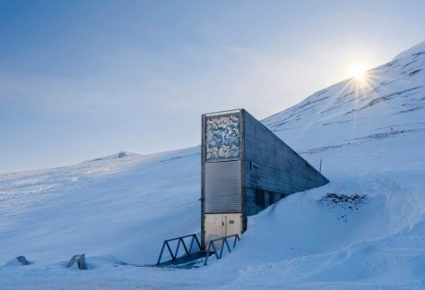 The entrance to the Svalbard Global Seed Vault.