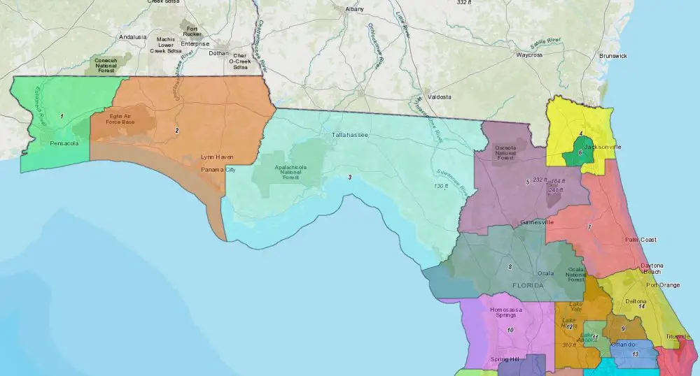 The Florida Senate Committee on Reapportionment map. (Florida Legislature)