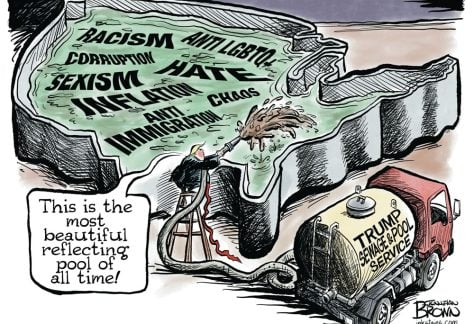 America Reflecting Pool Full of Sewage by Jonathan Brown, PoliticalCartoons.com
