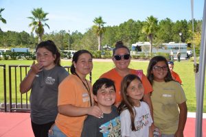 Shannon Gutierrez and her children, ready to search. Click on the image for larger view. (© FlaglerLive)