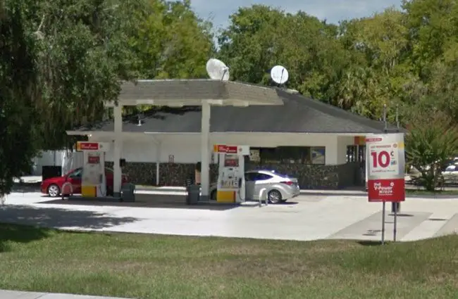 The robbery took place at the Shell station at the corner of Palm Coast Parkway and Club House Drive. 