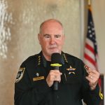 Sheriff Rick Staly at a Tiger Bay event last fall. (© FlaglerLive)