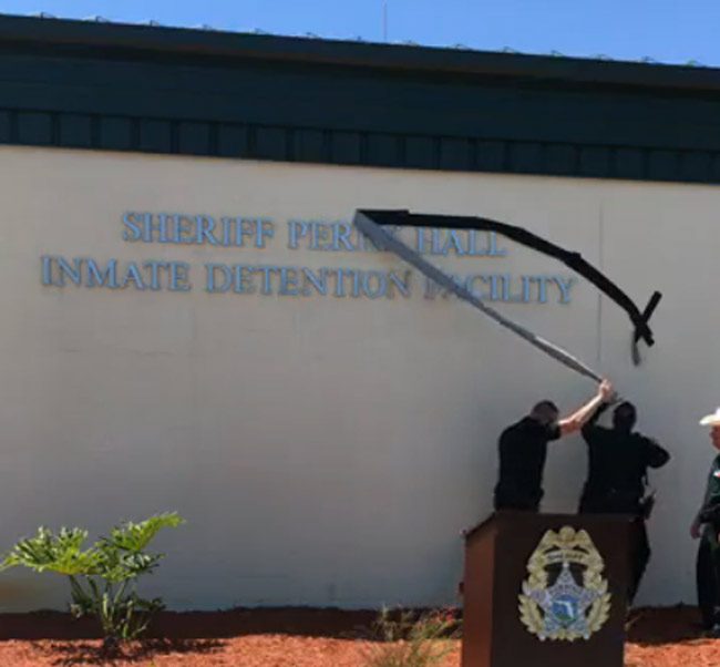 Sheriff on Monday announced the naming of the county jail the Sheriff Perry Hall Inmate Detention Facility. Hall was killed in the line of duty in 2927. 