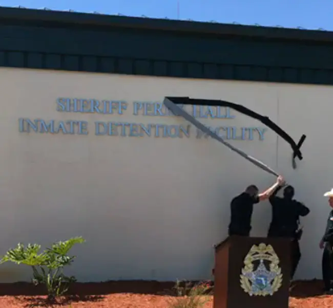 Sheriff on Monday announced the naming of the county jail the Sheriff Perry Hall Inmate Detention Facility. Hall was killed in the line of duty in 2927.