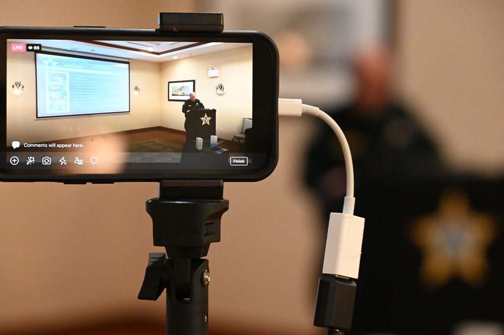 Flagler County Sheriff Rick Staly requested that Palm Coast government integrate its surveillance camera system with the Sheriff's Real Time Crime Center and other data networks. (© FlaglerLive)