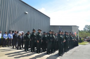 Services drew numerous members of the Flagler County Sheriff's Office and members from other law enforcement agencies across the state. Click on the image for larger view. (© FlaglerLive)