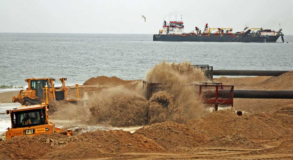 Get used to the sight, the noise, the vibrations and the disturbances as the Army Corps of Engineering contractor begins work on rebuilding 3.4 miles of beach in Flagler Beach. But the result will be an unrecognizably expanded beach. (Army Corps of Engineers)