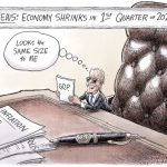 Shrinking GDP by Adam Zyglis, The Buffalo News.