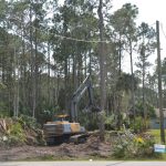 A single-family lot getting cleared for construction in Palm Coast this week. (© FlaglerLive)