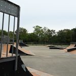The quarter century old skate park at Wadsworth park has steel ramps that rust in the salty air, and that, overall, is in dire need of renovation. (© FlaglerLive)