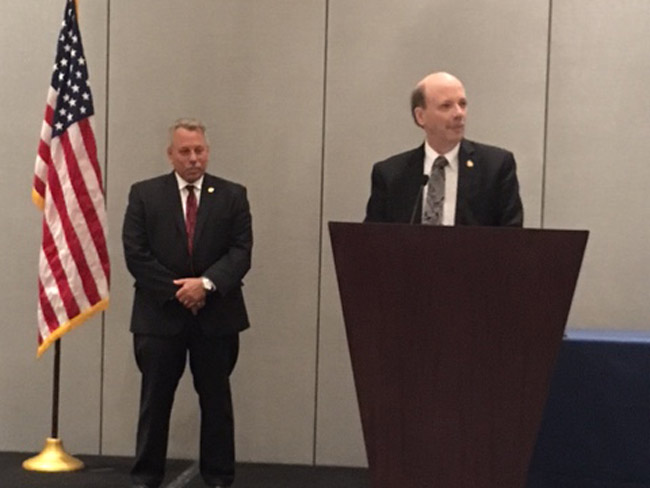 David Smith, right, with Seventh Judicial Circuit State Attorney R.J. Larizza.