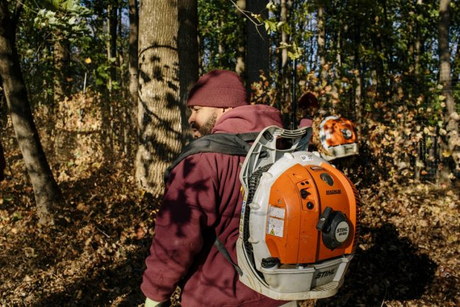 Smith works with Natural Concerns Landscape Contractors in Maryland. Smith had three job offers revoked because his record still lists a felony for a crime he says he didn’t commit. (Lexey Swall for ProPublica)