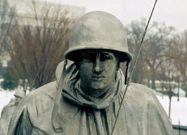 Detail from the Korean War Memorial in Washington, D.C. (© FlaglerLive)