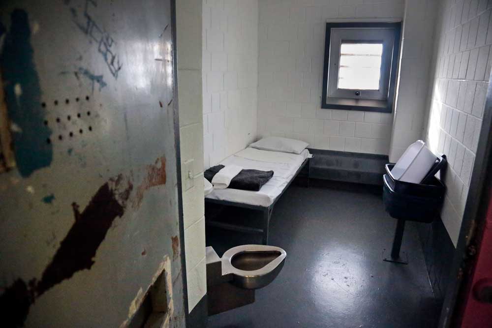 Living conditions in a solitary cell at New York’s Rikers Island jail. (AP Photo/Bebeto Matthews)