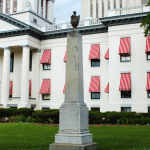 A Confederate memorial stands on the lawn in front of the Florida Historic Capitol building on April 27, 2022. (Danielle J. Brown)