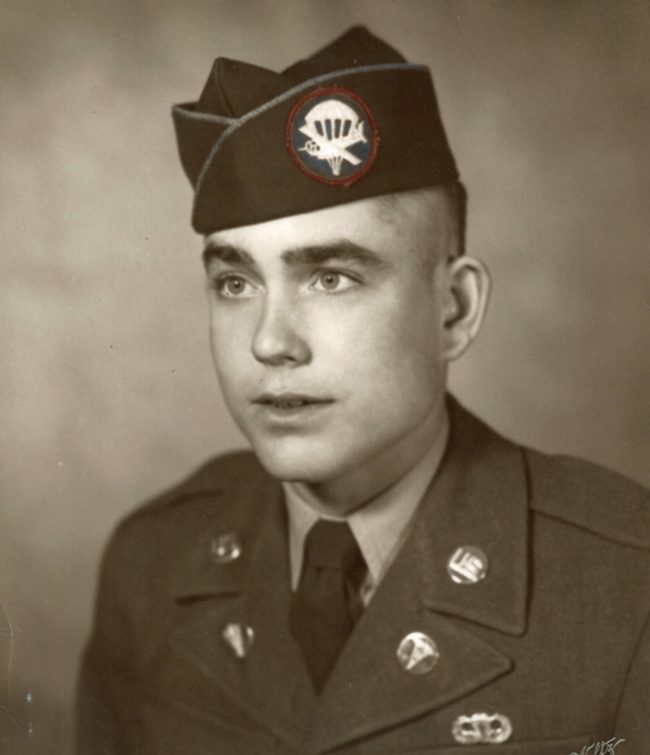 Cecil Sowell in his paratrooper days.