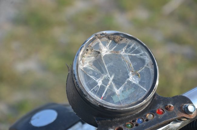 The bike's speedometer. (© FlaglerLive)