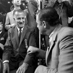 press anti media Spiro Agnew with Florida Gov. Claude Kirk in 1968. (Florida Memory)