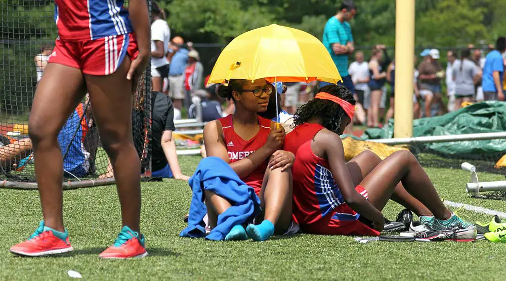 Many young athletes spend hours in the hot sun every day. (Nancy Lane/MediaNews Group/Boston Herald via Getty Images)