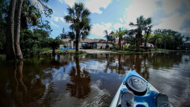 The view from Scott Spradley's canoe in Flagler Beach this afternoon. (Scott Spradley)