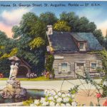 A postcard of one of the oldest schoolhouses in the country, in St. Augustine, pre-vouchers. (Boston Public Library)