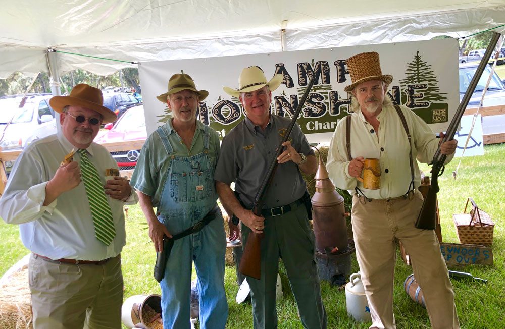 Sheriff Rick Staly arrested some moonshiners at the Creekside Festival over the weekend, the Flagler Chamber's annual two-day event that, this year, drew very large crowds. 