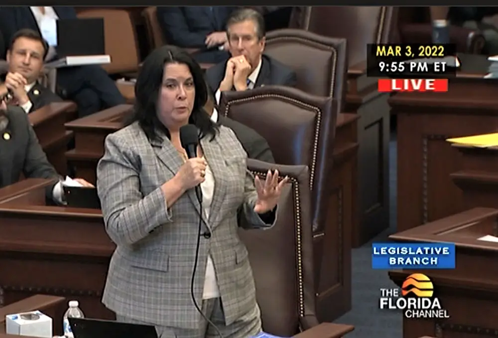State Sen. Kelli Stargel, Senate sponsor of the 15-week abortion ban. March 3, 2022. Credit: Screenshot, Florida Channel.