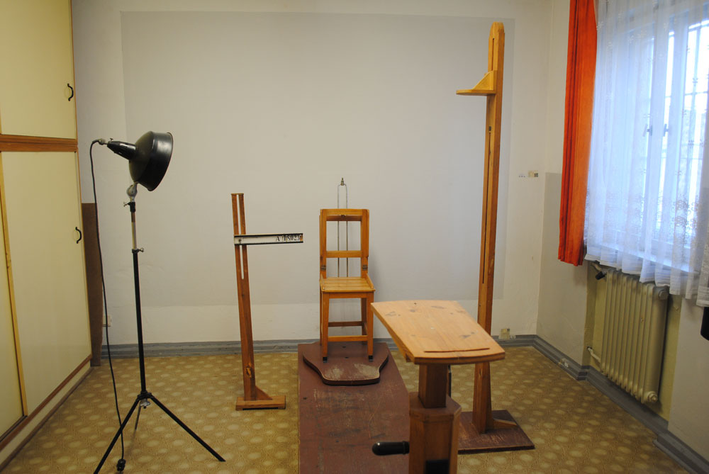A fingerprinting and interrogation room at Stasi prison in Berlin