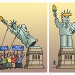 statue Trump by Arend van Dam, politicalcartoons.com