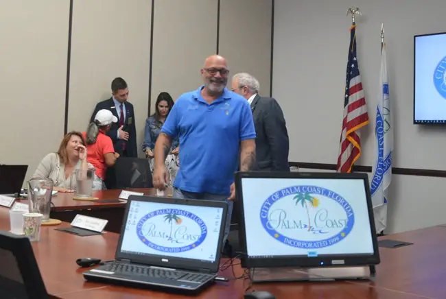 Steven Nobile is leaving the Palm Coast City Council behind, three and a half years into his term. (© FlaglerLive)