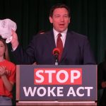 Gov. Ron DeSantis promoted his “Stop Woke Act,” restricting classroom instruction about racism and other systemic problems, in Wildwood on Dec. 15, 2021. (Screenshot via DeSantis’ Facebook)