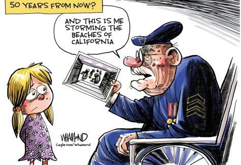 Liberating California by Dave Whamond, Canada, PoliticalCartoons.com
