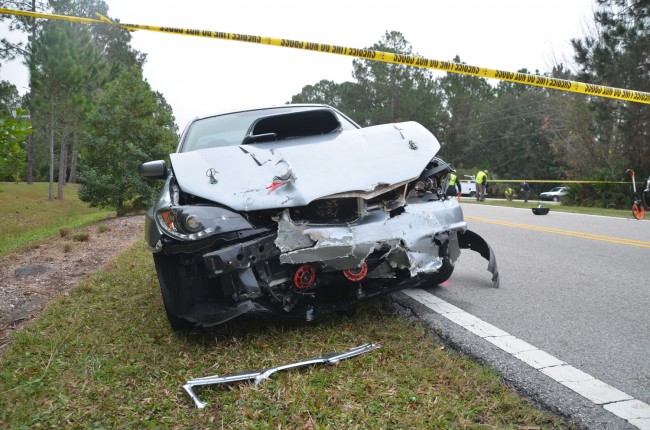 The Subaru that rear-ended the Mazda. (c FlaglerLive)