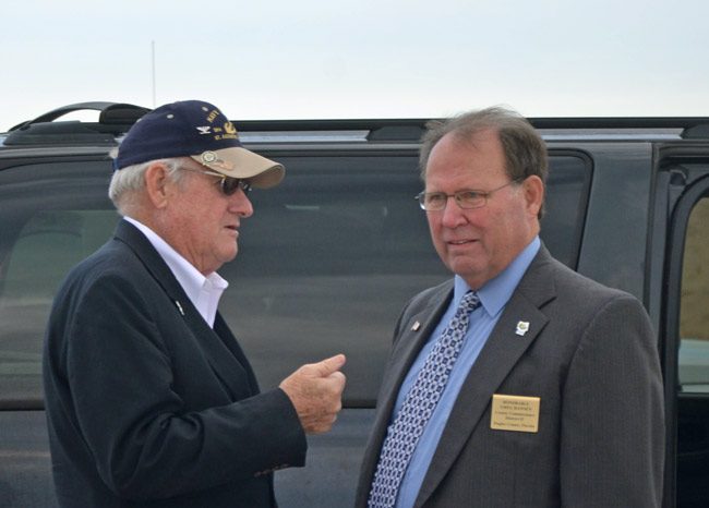 County Commissioner Dave Sullivan, left, and Greg Hansen, now chairman of the county commission. (© FlaglerLive)