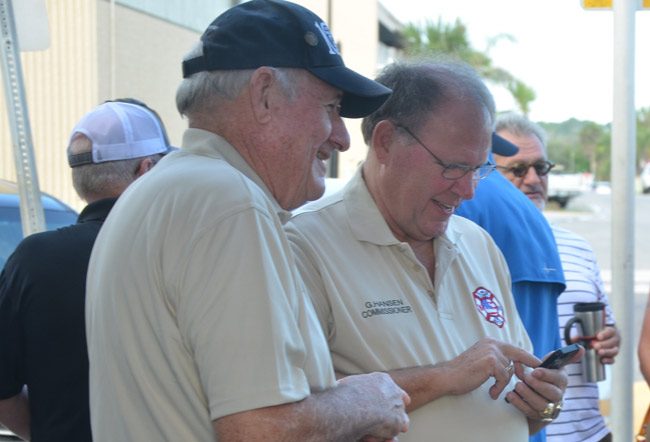 Commissioners Dave Sullivan, left, and Greg Hansen were looking to ban medical pot in unincorporated Flagler County. They failed. (© FlaglerLive)