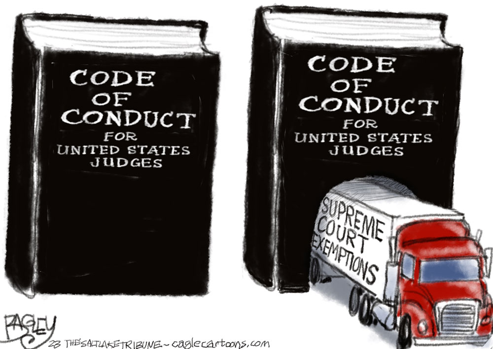 Supreme Court Ethics by Pat Bagley, The Salt Lake Tribune