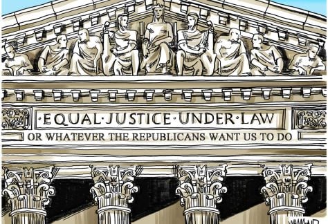 The Supremely Political Court by Dave Whamond, Canada, PoliticalCartoons.com