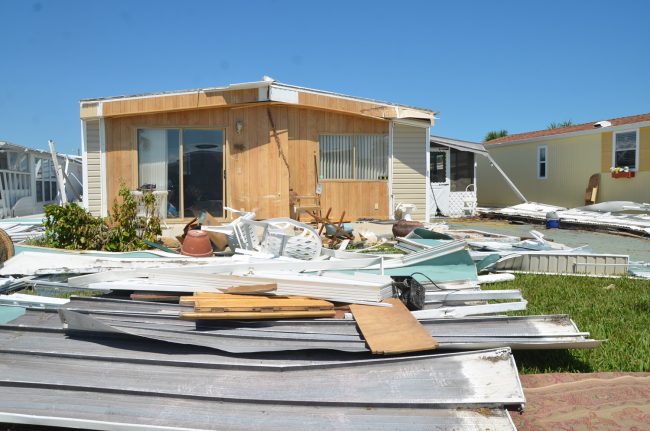 The shredded houses of Surfside Estates. Click on the image for larger view. (c FlaglerLive)