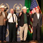 Sheriff Rick Staly being sworn-in as Treasurer. Pictured with Sheriff Staly are other Florida Sheriffs who also serve as officers for FSA.