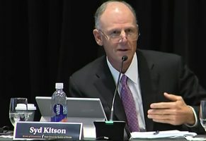 Syd Kitson underscored the UNF president's enthusiasm for the project. (© FlaglerLive via Florida Channel)
