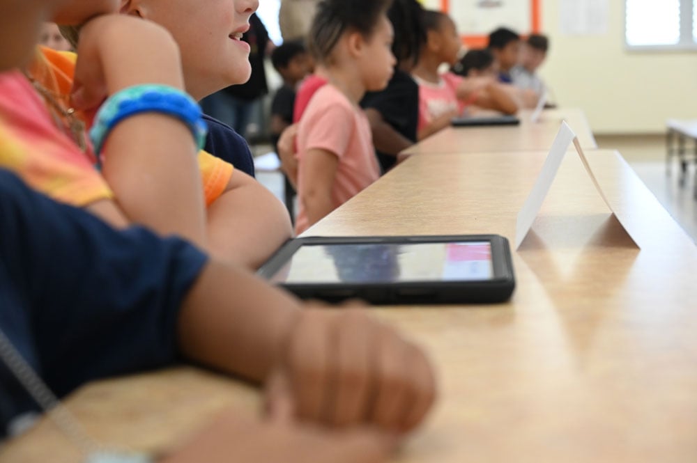 Screens have invaded schools under the guise of technological wonders. Education outcomes have not necessarily followed. (© FlaglerLive)