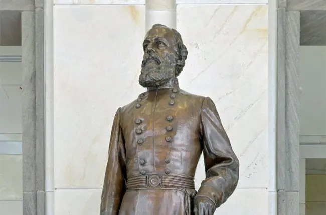 Confederate Gen. Edmund Kirby Smith's bronze statue is headed to a Tavares county-owned building. (NSF)